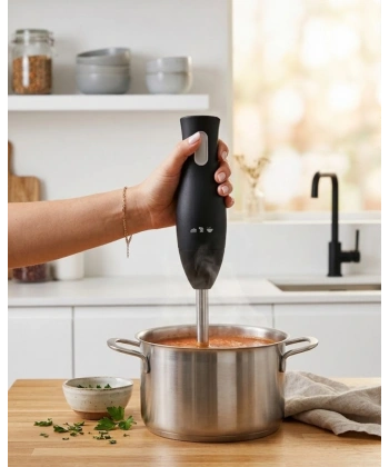 Paslanmaz Çelik Blender Ayağına Sahip Ergonomik El Blenderı