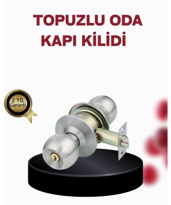 Paslanmaz Çelik Dayanıklı Topuzlu Kapı Kilidi