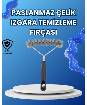 Paslanmaz Çelik Izgara Temizleme Fırçası Mangal ve Barbekü İçin