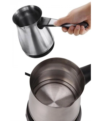 Paslanmaz Çelik Türk Kahvesi Makinesi 6 Fincan Kpasiteli Elektrikli Cezve