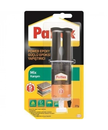 Pattex Power Epoxy Güçlü Yapıştırıcı Şeffaf 27 gr