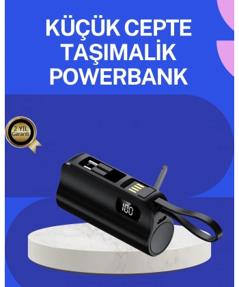 PD 20W Hızlı Şarjlı Kablolu Kablosuz Kullanım Powerbank