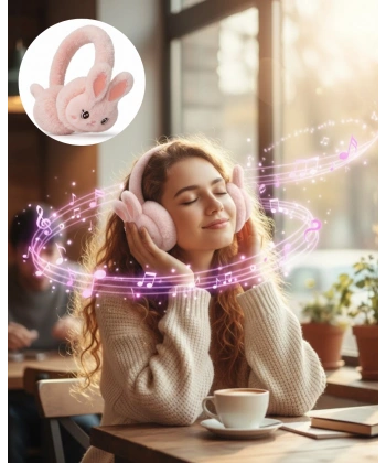 Peluş Kulaklıklı Bluetooth Kablosuz Müzik Dinleme ve Görüşme Özellikli