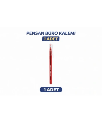 Pensan Büro 2270 Kırmızı Tükenmez Kalem 1.0 mm Medium Yerli Üretim 1 Adet