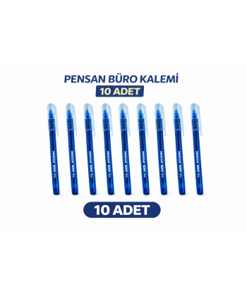 Pensan Büro Tükenmez Kalem 1.0 mm Mavi 10 Adet