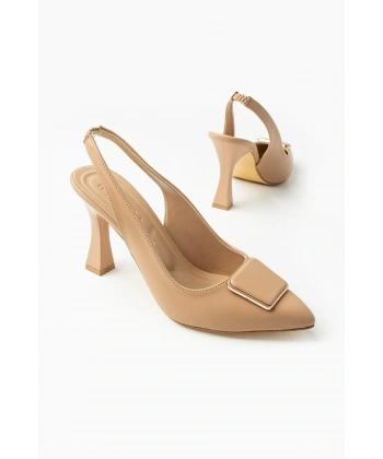 Pıert Nude Cilt Topuklu Ayakkabı