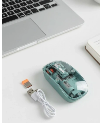 Pilli Kablosuz Mouse Bluetooth ve USB Uyumlu Sessiz Tıklama