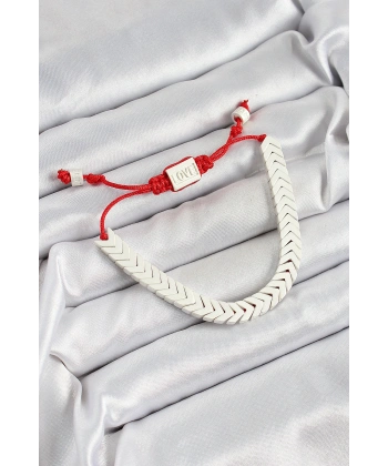 Pirinç Asansörlü Beyaz Juju Kadın Bileklik