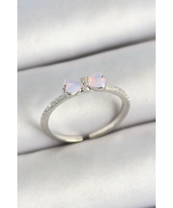 Pirinç Fiyonk Figürlü Zirkon Taşlı Gold Renk Ayarlanabilir Kadın Yüzük