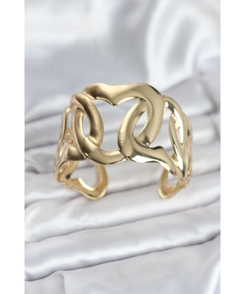 Pirinç Gold Renk Vintage Kadın Bileklik