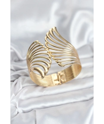 Pirinç Gold Renk Vintage Kadın Bileklik