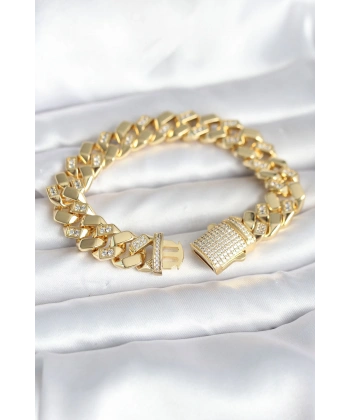Pirinç Gold Renk VIP Exclusive Seri Gurmet Model Kadın Bileklik