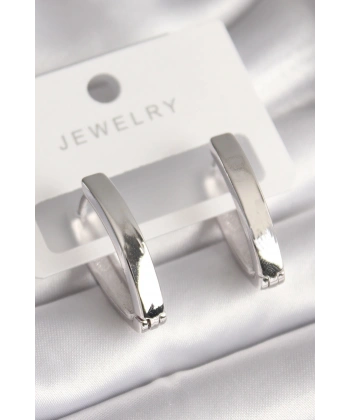 Pirinç Gümüş Renk Kadın Küpe