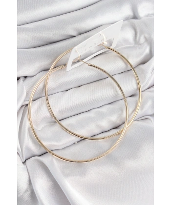 Pirinç Halka Model Gold Renk Kadın Küpe