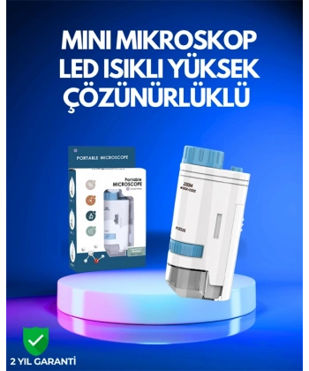 PMMA Optik Lensli Kompakt Taşınabilir Mikroskop