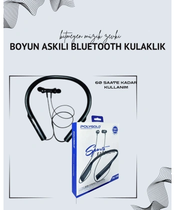 Polygold PG-100 Boyun Askılı Kablosuz Kulaklık – 200 Saat Bekleme Süresi, Stereo Ses, Mikrofonlu
