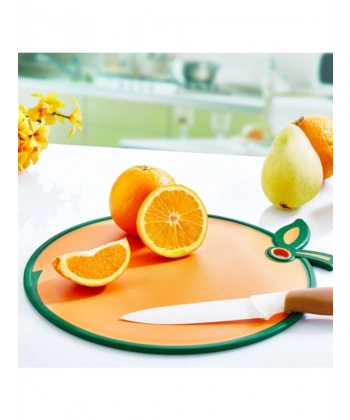 Portakal Figürlü Kaydırmaz Kesme Tahtası Doğrama Panosu