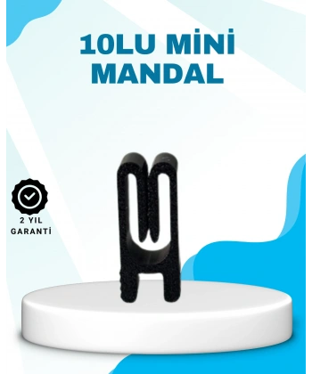 Poşet Kapatma Mandalı Hava Geçirmez Siyah 10 Adet Set