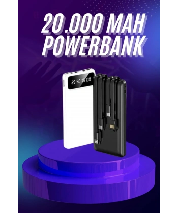 Powerbank 20.000 MAH Hızlı Şarj Özellikli Taşınabilir USB Girişli