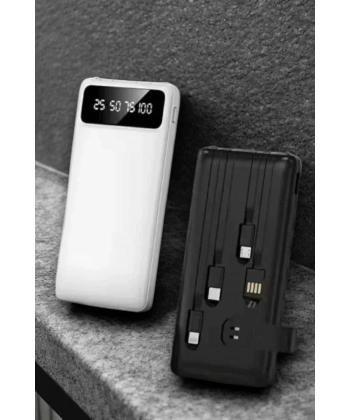 Powerbank 20.000 Mah LCD Ekran USB Lightning Type-C Uyumlu İOS ve Android
