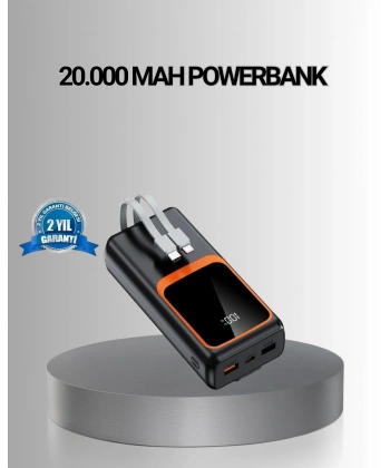 Powerbank 20000 mAh Yüksek Kapasiteli ve 22.5W Hızlı Şarj Destekli
