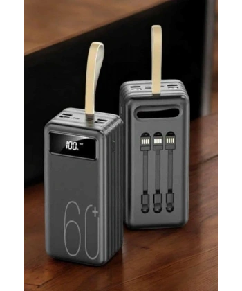 Powerbank 60.000 MAH 4 Portlu Uzun Şarj Süreli Dijital Göstergeli