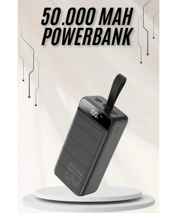 Powerbank Çoklu Şarj Girişi 50.000 Mah Taşınabilir Dijital Göstergeli