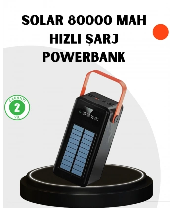 Powerbank Hızlı Şarj Solar Güneş Enerjili Çok Girişli