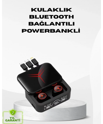 Powerbank Özellikli Bluetooth Kablosuz Kulaklık – Dokunmatik Kontrol, Uzun Pil Ömrü, Ergonomik Tasarım