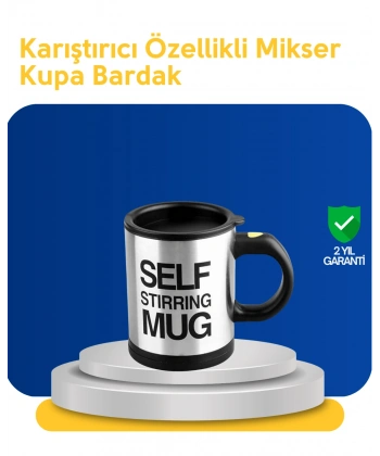Pratik ve Dayanıklı Termos Kupa | Tek Tuşla Otomatik Karıştırma