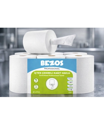 Professional İçten Çekmeli Kağıt Havlu 6’lı Koli | Endüstriyel & Yoğun Kullanım