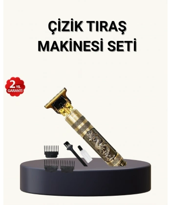 Profesyonel Çizik Tıraş Makinesi – T Çelik Bıçaklı, 120 Dakika Şarjlı Kullanım, 3 Başlıklı