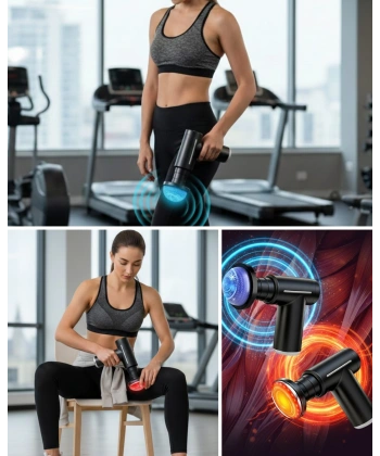 Profesyonel Derin Doku Masaj Aleti 6 Başlık 1800 mAh Batarya