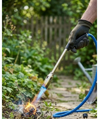 Profesyonel Gazlı Pürmüz Alev Tabancası Hortumlu LPG Yakıcı Ateş Başlatma ve Tamir Aleti