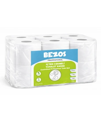 Profesyonel İçten Çekmeli Tuvalet Kağıdı 12 Rulo | Mini Cimri | 2 Katlı %100 Selüloz