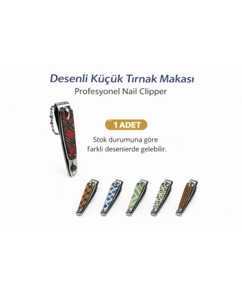 Profesyonel Küçük Tırnak Makası Desenli Nail Clipper 1 Adet