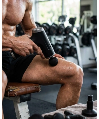 Profesyonel Masaj Tabancası Sporcu Masaj Aleti 4 Başlıklı Şarjlı Titreşimli