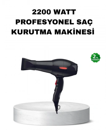 Profesyonel Saç Kurutma Makinesi – AC Motor, Soğuk Üfleme, 2 Hız Kademesi