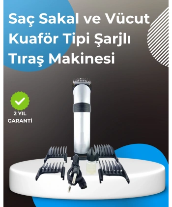 Profesyonel Saç ve Sakal Tıraş Makinesi – Tam Aksesuar Setli