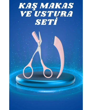 Profesyonel Taraklı Kaş Usturası ve Kaş Makası Bıyık Alma Kaş Usturası