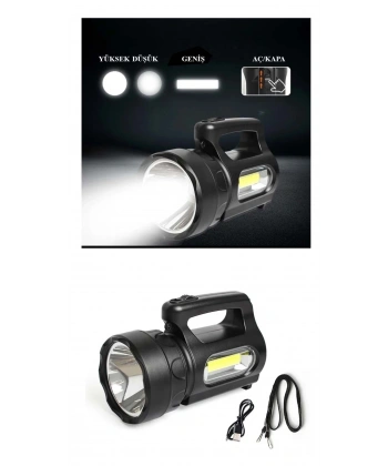 Profesyonel Ultra Güçlü LED El Feneri - Yüksek Performanslı 900 Lümen Aydınlatma