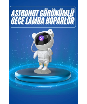 Projeksiyon Astronot Lamba Speaker Sevimli Astronot Bluetooth Hoparlör