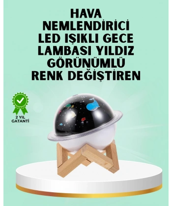 Projektör ışığı bulunan USB bağlantılı mini aromaterapi destekli hava nemlendirici