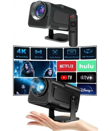 Projektör Siyah Android Taşınabilir Sinema Projeksiyon Wifi Destekli En Güncel Sürüm Akıllı