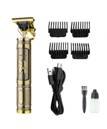 PS-033 Çelik Kasa Profesyonel T-bıçak Saç Sakal Ense Ve Çizim Tıraş Makinesi