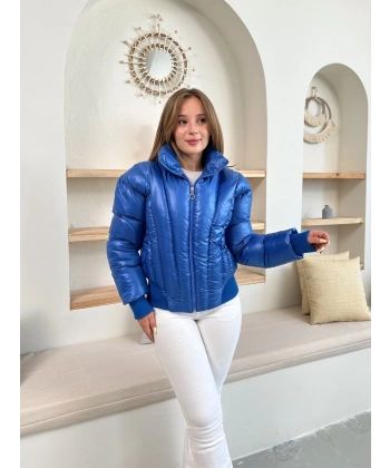 Puffer kısa mont mavi st25534