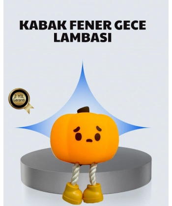 Pumpkin LED Gece Lambası Üç Kademeli Işık Ayarlı