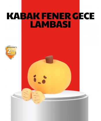 Pumpkin LED Night Light Dokunmatik Şarjlı Silikon Gece Lambası