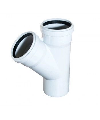 Pvc Atık Su Borusu 125x125 Tek Çatal 45 Derece 10 Adet