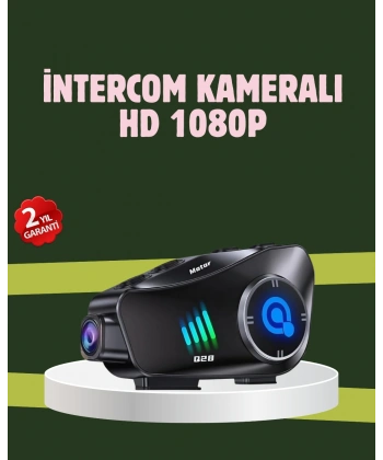 Q28 Full HD Kameralı Motosiklet Kask Kulaklığı – 45 Saat Müzik, IPX6 Su Geçirmez